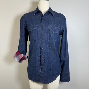 Pendleton x GAP Western Denim Shirt Jacket in Medium Indigo limited edition Sz S